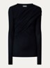 Dressi top met gedrapeerd detail - Zwart