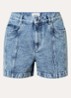 Joely high waist straight fit korte broek met steekzakken - Indigo