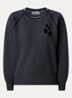 Loriby sweater in wolblend met logo - Antraciet