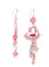 Lyna oorhangers met kralen - Roze