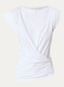 Maisan top met asymmetrische zoom - Wit