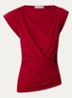 Maisan top met asymmetrische zoom - Cranberryrood