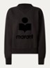 Moby sweater met flock logoprint en opstaande kraag - Antraciet