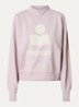 Moby sweater met flock logoprint  - Lichtroze