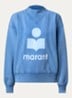 Moby sweater met opstaande kraag en flock logoprint - Blauw