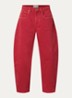 Oriane mid waist tapered jeans met steekzakken - Rood