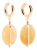 Stones oorringen met hanger - Geel