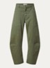 Shon high waist balloon fit broek met steekzakken - Donkergroen