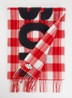 Sjaal in alpaca wolblend met logo 190 x 35 cm - Rood