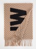 Sjaal in alpaca wolblend met logo 190 x 35 cm - Cognac