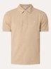 Regular fit polo van piqué katoen - Beige