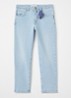 Slim fit jeans met lichte wassing - Lichtblauw