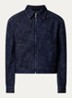 Spijkerjas met logo en steekzakken - Donkerblauw