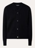 Fijngebreid vest in merino wolblend - Zwart
