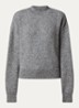Fijngebreide trui in alpaca wolblend met backprint - Grijs