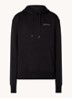 Hoodie van katoen met logoborduring - Zwart