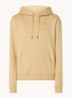Hoodie van katoen met logoborduring - Camel