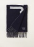 L'Echarpe sjaal van wol met logo 180 x 35 cm - Blauw