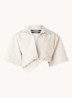 La Chemise Capri crop top in linnenblend - Beige