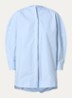 La Pittore oversized blouse met split - Lichtblauw