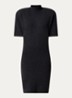 La Robe mini jurk in wolblend met schoudervulling - Donkergrijs