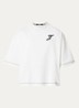 Letro T-shirt met logoborduring - Gebroken wit