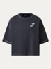 Letro T-shirt met logoborduring - Antraciet