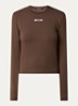 Longsleeve met logo - Donkerbruin