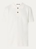 Regular fit polo met structuur - Gebroken wit