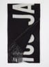 Sjaal van wol met logoprint 200 x 35 cm - Zwart
