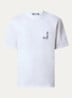 T-shirt met logo- en backprint - Wit