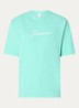 T-shirt met logoprint - Turquoise