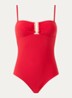 Jetset bandeau badpak met afneembare bandjes - Rood