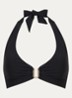 Jetset halter bikinitop met uitneembare vulling - Zwart