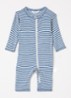 Babypak in zijdeblend met streepprint - Indigo