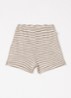Loose fit korte broek in zijdeblend - Beige