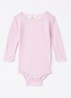 Pointelle romper in wol-zijdeblend - Roze