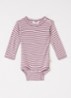 Romper in zijdeblend met streepprint - Roze