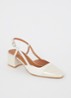 Dhapopy slingback met lakleren details - Ivoor