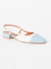 Dhapou slingback van leer - Blauwgrijs