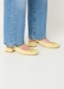 Dybilo slingback van kalfsleer met lakfinish - Geel
