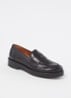 Mirna Cuir loafer van leer - Zwart
