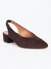 Vince Velours slingback van suède - Donkerbruin