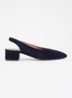 Vince Velours slingback van suède - Donkerblauw