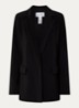 Blazer met klepzakken en schoudervulling - Zwart