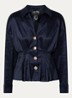 Blouse met plooidetail - Donkerblauw