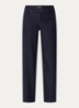 High waist loose fit jeans met lichte wassing - Donkerblauw