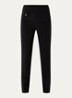 High waist tapered fit pantalon met persplooi - Zwart