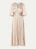 Maxi tuniekjurk met V-hals - Beige