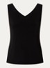 Tanktop met V-hals en stretch - Zwart